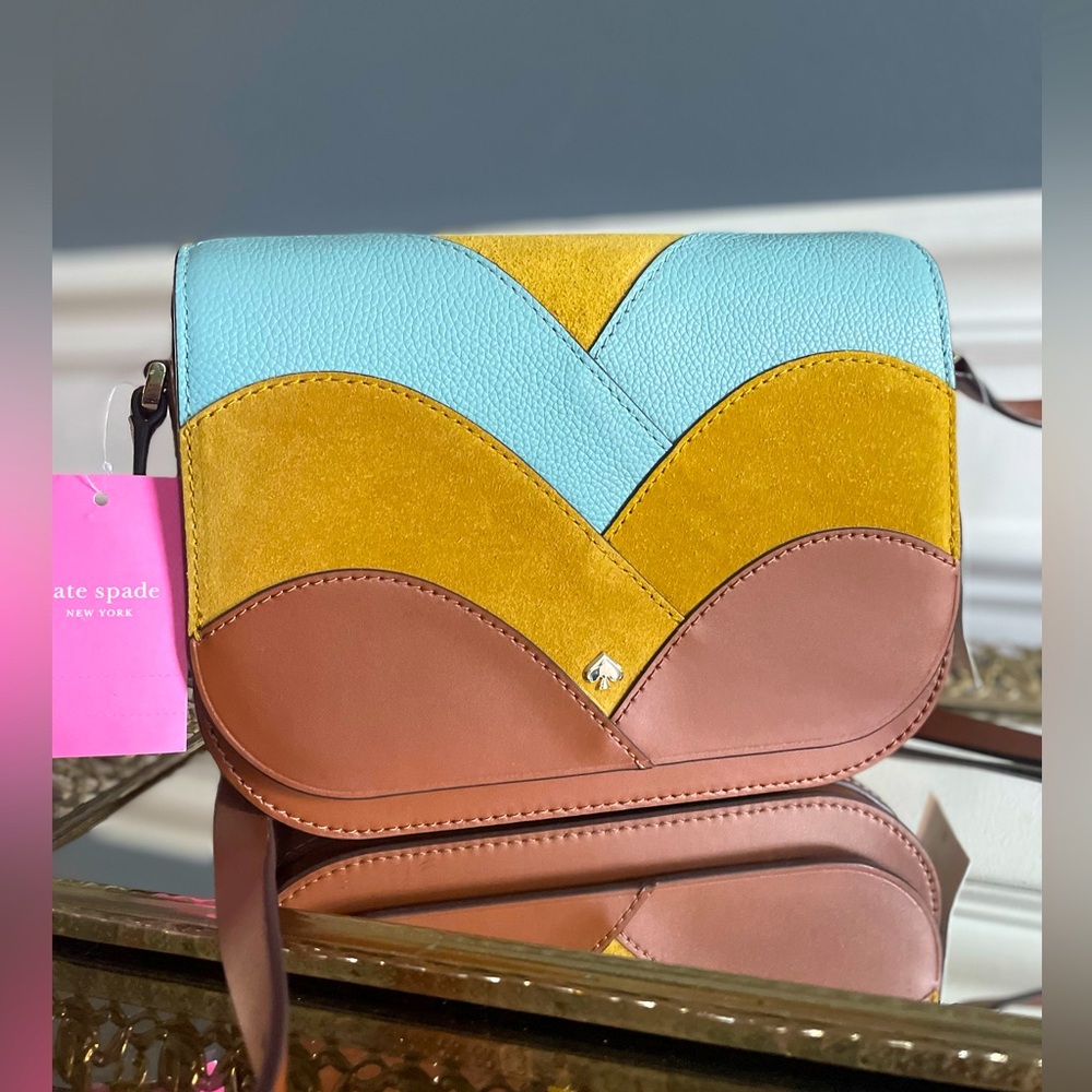 Kate Spade Nadine Patchwork Medium Flap Bag- New with Tags - Picture 3 of 9